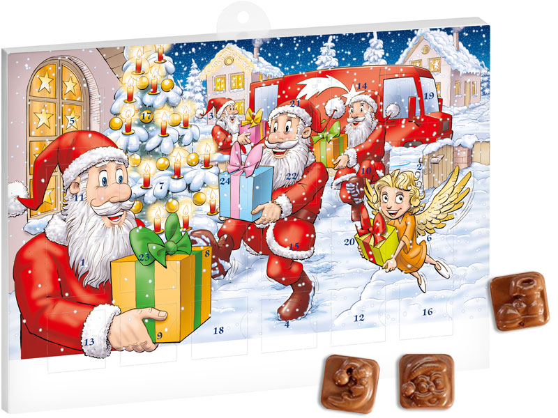 Adventskalender mit Schokolade günstig bestellen für Fi