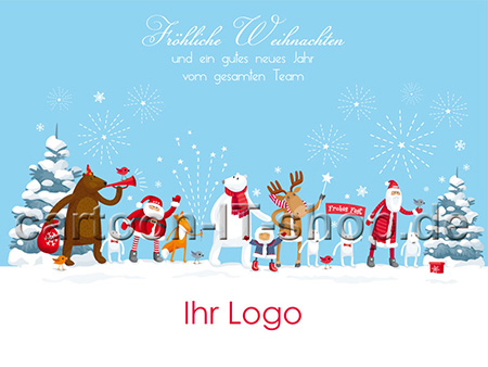 Lustiges Weihnachten Team Illustration